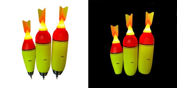 Світлодіодний поплавець на товстолоба - EVA - Жовто-червоний - Дротік