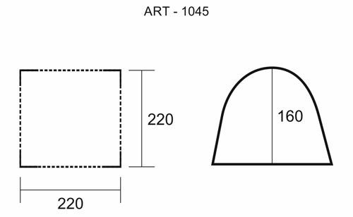 Тент пляжний Green Camp GC1045 - Біло-блакитний