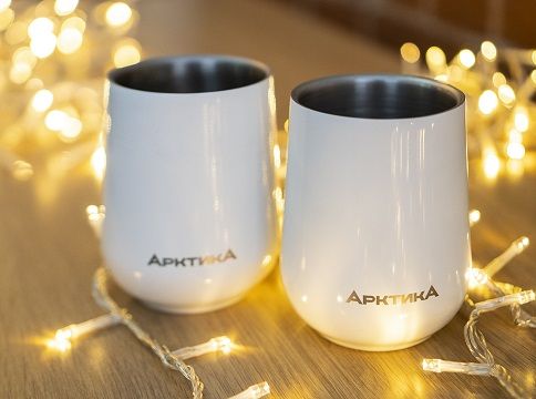 Термобокал емальований Арктика - Білий - 0.43 л