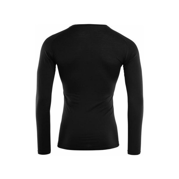 Термокофта чоловіча Aclima LightWool Undershirt Long Sleeve Man Jet Black - 100% вовна мериноса - Чорний