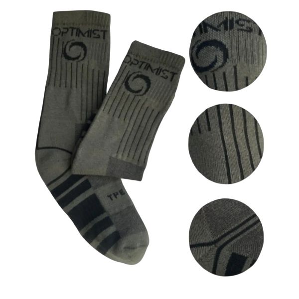 Термошкарпетки Optimist "Лелека" - Трекінгові - Високі - Хакі