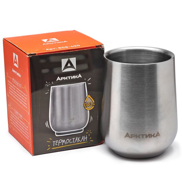 Термобокал Арктика - Стальной - 0.43 л