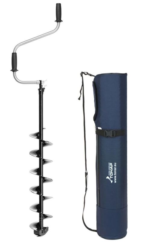 Ледобур Барнаульский Тонар "ТОРНАДО-М2" - 150 мм - Левое вращение - С чехлом