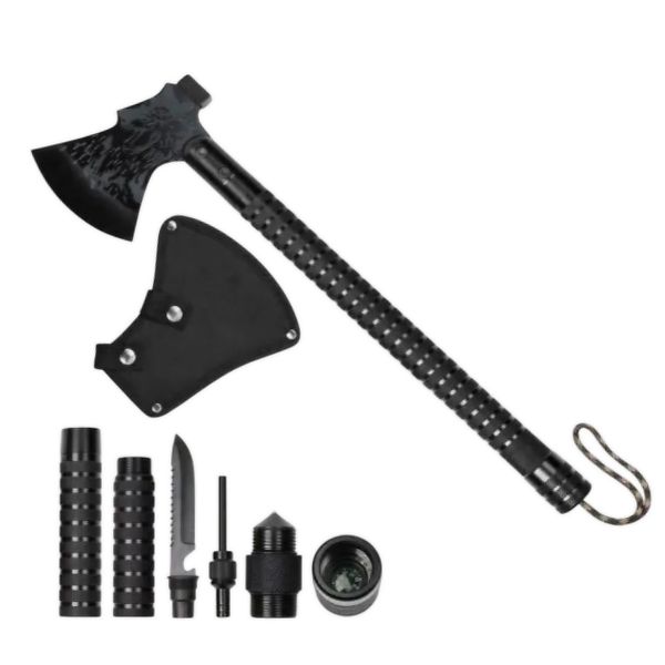 Сокира молоток Traveler НН47 - 10 в 1 - Розбірний - Туристичний - 47 см