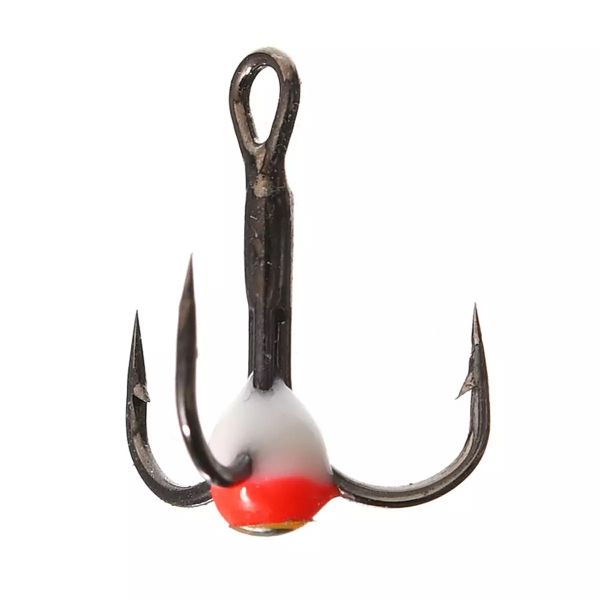 Трійник з краплею Fishing ROI WR - Біло-червоний - 25 шт/уп