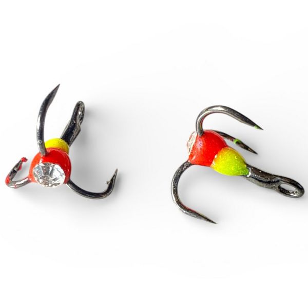 Трійник з краплею Anvi - Колір 1 Зелено-Червоний - Камінь білий