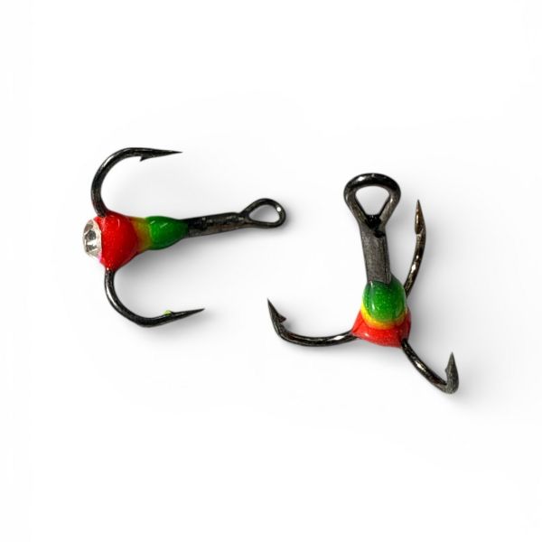 Тройник с каплей Anvi - Цвет 10 Зелёно-Жёлто-Красный - Камень белый