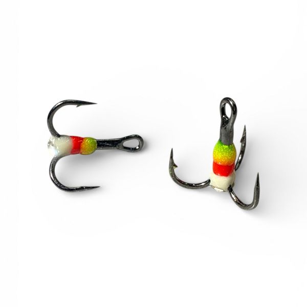 Трійник з краплею Anvi - Колір 4 Зелено-Червоно-Білий - Камінь білий