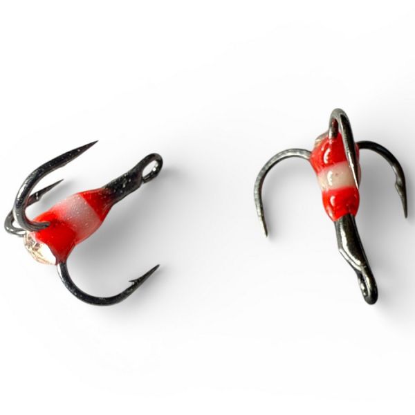 Тройник с каплей Anvi - Цвет 5 Красно-Бело-Красный - Камень белый