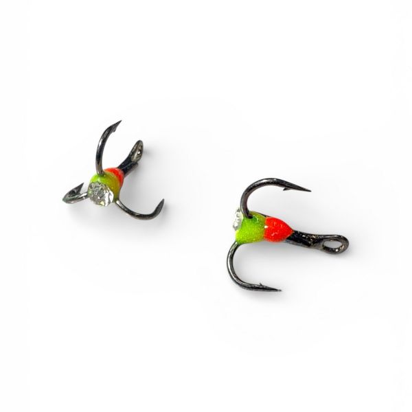 Тройник с каплей Anvi - Цвет 7 Красно-Зелёный - Камень белый