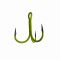 Тройник Fishing ROI Treble Hook T-4 UV Chartreuse BC - Корея - 5 шт/уп