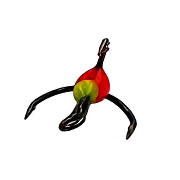 Трійник з краплею Anvi - Колір 1 Зелено-Червоний - Камінь білий