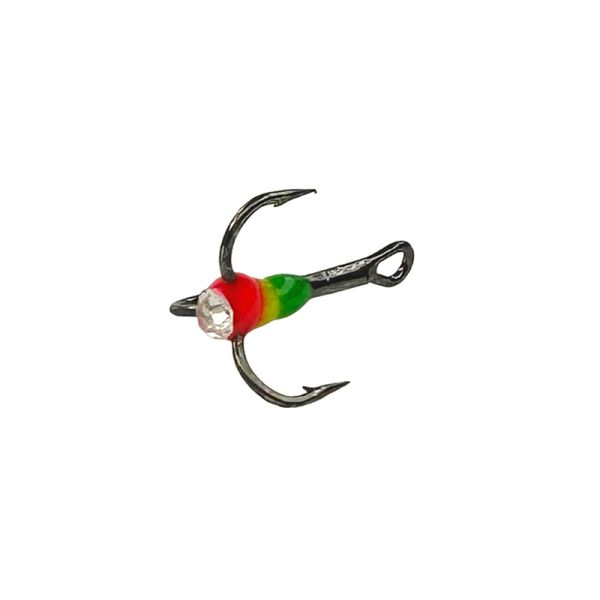 Тройник с каплей Anvi - Цвет 10 Зелёно-Жёлто-Красный - Камень белый