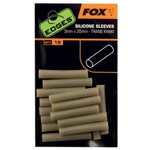 Трубка силиконовая Fox EDGES Silicone Sleeves -  3x25 мм - Хаки - 15 шт/уп