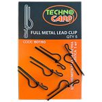 Цельнометаллическая безопасная клипса ТехноКарп Full Metal Lead Clip - 5 шт/уп