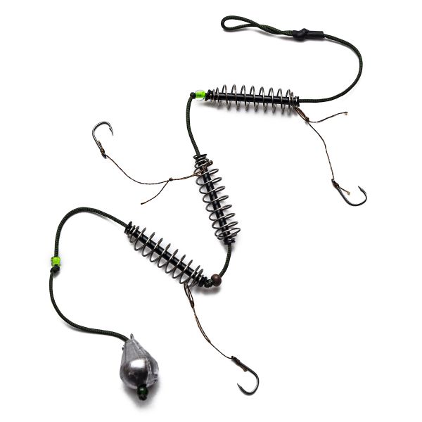 Готова снасть Вбивця карася - Супутник №1 - Гачок №5 - 15 г - Годівниця нержавіюча сталь - Пружини маленькі