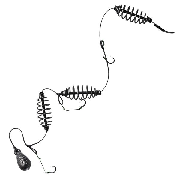 Готовая снасть - Убийца карася Спутник №2 - Крючок №7 - Кормушка нержавейка - Пружины средние