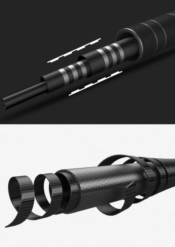 Удилище на боковой кивок силовое карбон Winner Original Bolo Profi 10H - С кольцами  - Телескопическое - 5,4 м