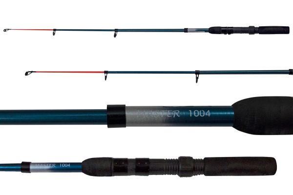 Удочка Бортовка Kalipso 1004 - Четыре колена - Стекловолокно - С кольцами - 100 см