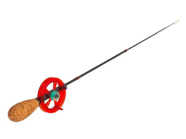 Удочка зимняя телескопическая Akara Ledeer M 455 - С катушкой - С кольцами - Red