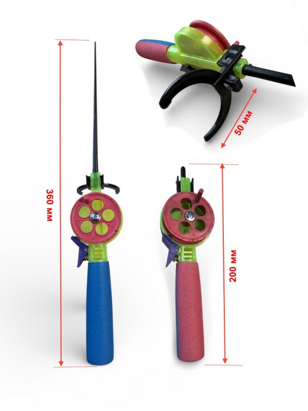Вудка зимова Anvi - Ручка EVA 95 мм - Відкрита шпуля - З курком