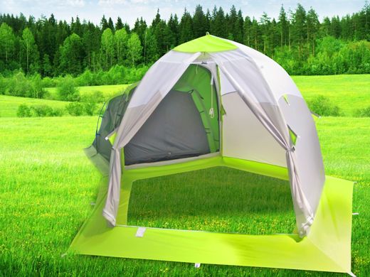 Палатка для зимней рыбалки ЛОТОС 3 Универсал - 6,4 кг - 3-х местная - 270х255х180 см - Зеленый