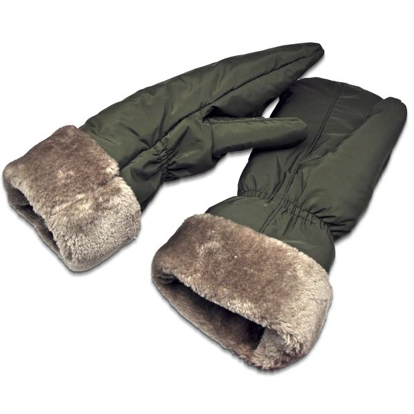 Рукавицы зимние - Искусственный мех - Полиэстер - XL - Хаки