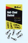 Вертлюг быстросъемный Anvi для вертолета и чод-рига Heli-Chod Swivel - Размер 4 - 10 шт/уп