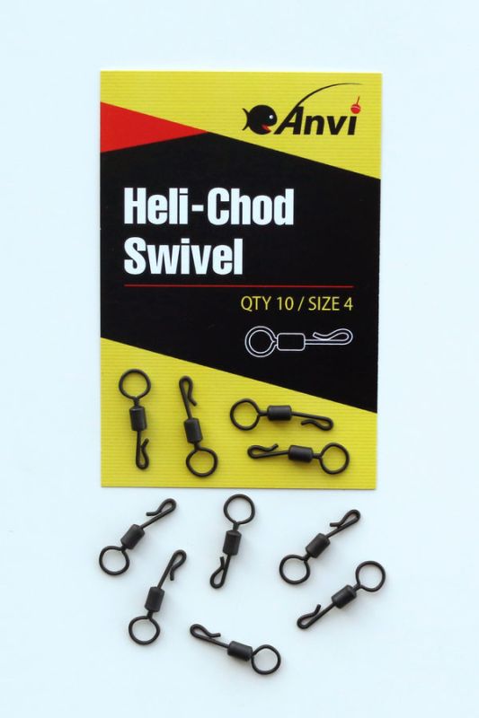 Вертлюг швидкознімний Anvi для вертольота та чод-рига Heli-Chod Swivel - Розмір 4 - 10 шт/уп