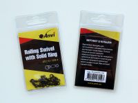 Вертлюг с кольцом Anvi Rolling Swivel with Solid Ring - Размер 4 - Черный матовый - 10 шт/уп