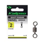 Вертлюг Kalipso Swivel American-1010 02BN - №2 - Чёрный никель - 43 кг - 8 шт/уп