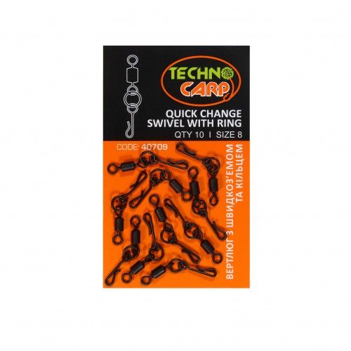 Вертлюг шарнирный с кольцом "Quick change swivel with ring" - Быстросъемный - Технокарп - 10 шт/уп