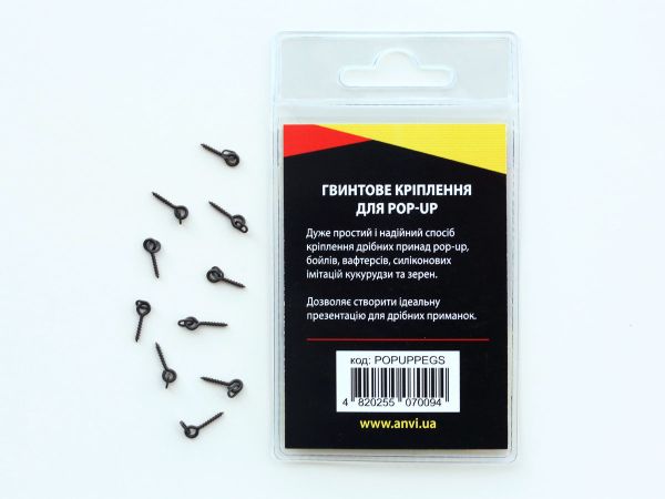 Гвинтове кріплення Anvi для Pop-Up Elements Pop-Up Pegs - Ø4,5 мм - Довжина 12 мм - 10 шт/уп