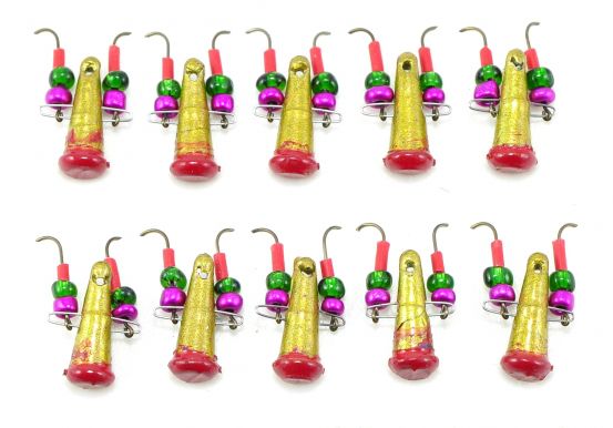 Яйце для зимової риболовлі FRY - 25 мм - Жовто-червоний - 20 штук