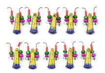 Яйцо для зимней рыбалки FRY - 25 мм - Желто-синий - 20 штук