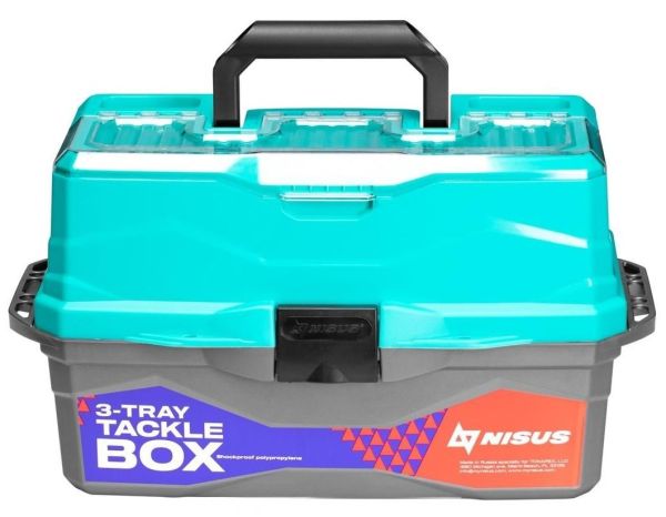 Ящик для снастей - Nisus Tackle Box - 3 полки - Бірюзовий