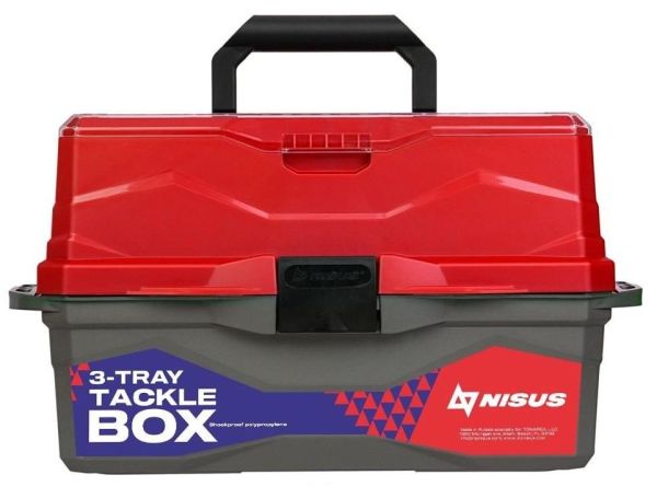 Ящик для снастей - Nisus Tackle Box - 3 полки - Красный