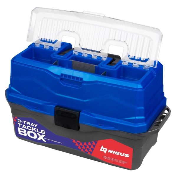Ящик для снастей - Nisus Tackle Box - 3 полки - Синій