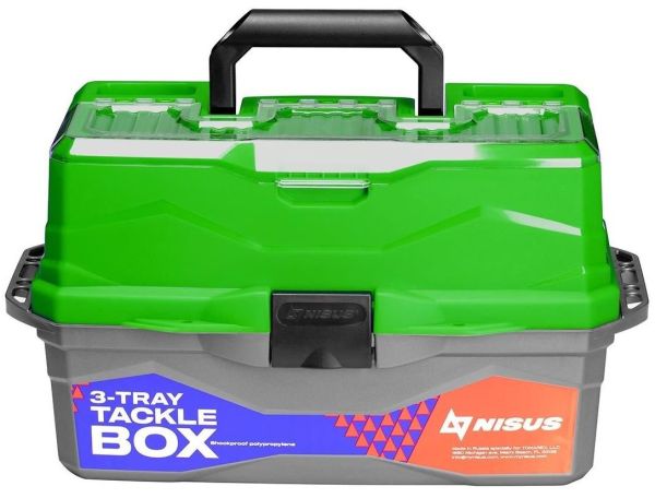 Ящик для снастей - Nisus Tackle Box - 3 полки - Зелений
