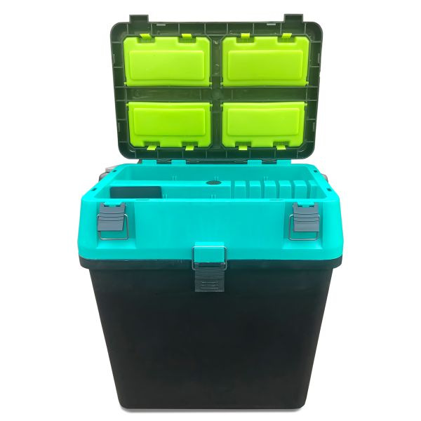 Ящик для зимової риболовлі - Чорно-бірюзовий - Україна