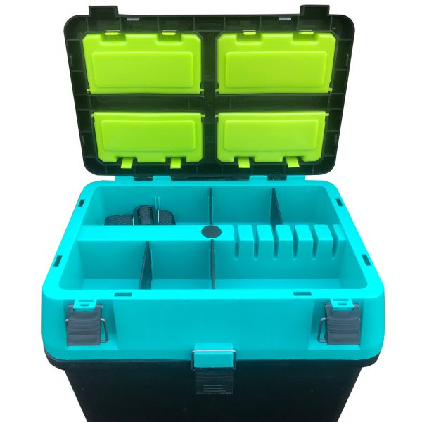 Ящик для зимової риболовлі - Чорно-бірюзовий - Україна