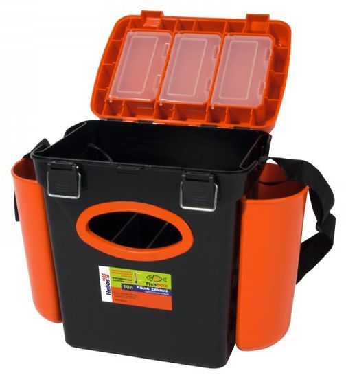 Ящик для зимової риболовлі FishBox - 10 л - 1 секція - Помаранчевий