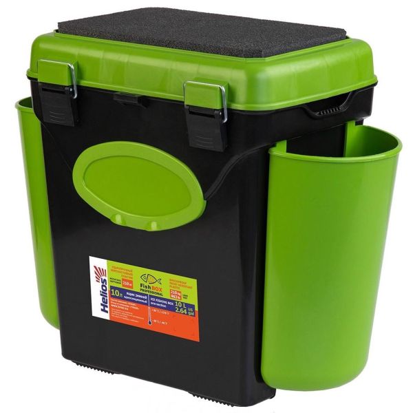 Ящик для зимової риболовлі FishBox - 10 л - Односекційний - Зелений