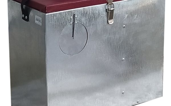 Ящик зимний оцинкованный с окошком - Большой - 26 л