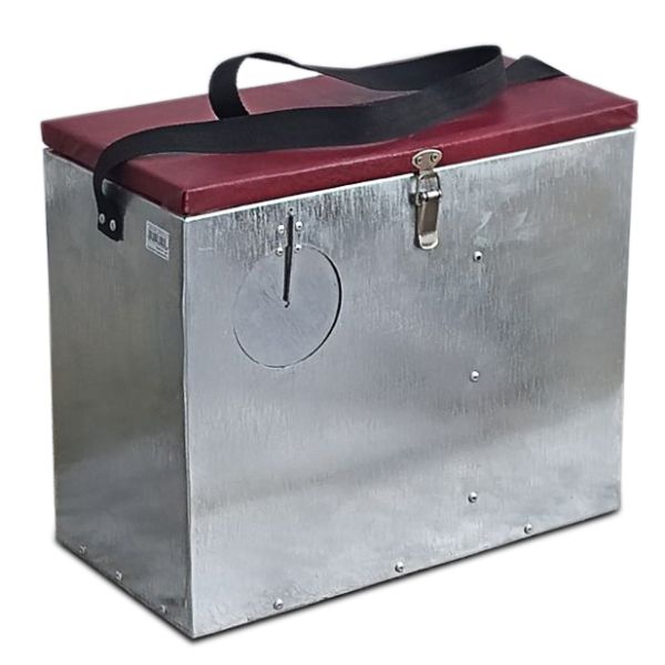 Ящик зимний оцинкованный с окошком - Большой - 26 л