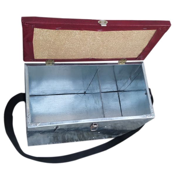 Ящик зимний оцинкованный с окошком - Большой - 26 л