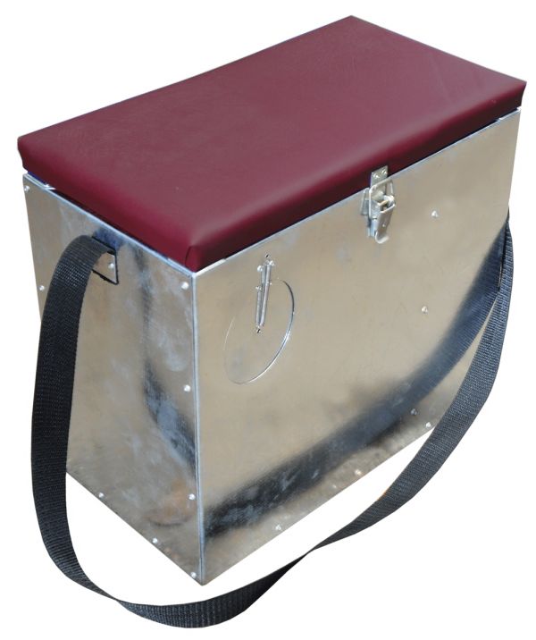 Ящик зимний оцинкованный с окошком - Большой - 26 л