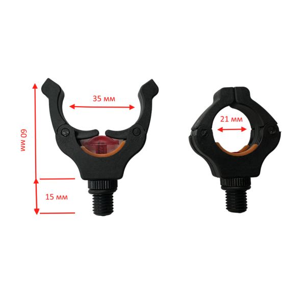 Задний держатель HIRISI для удилищ - На магните - AC140 - Чёрный
