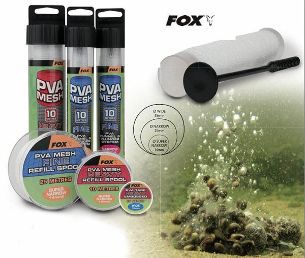 Запасная ПВА-сетка Fox - Wide Refill Spool Heavy Mesh (Медленно) - Ø35 мм