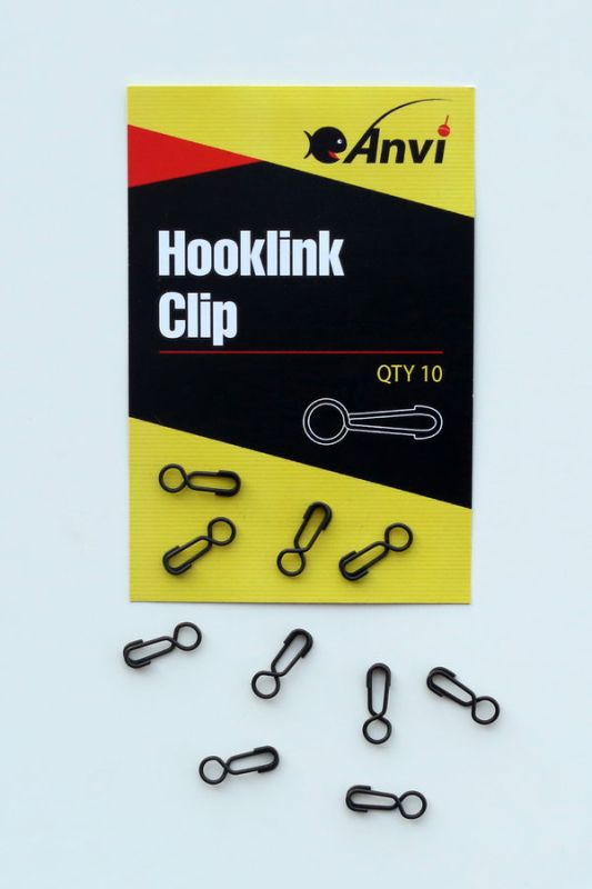 Застібка з кільцем Anvi Hooklink Clip - Матовий чорний - 10 шт/уп